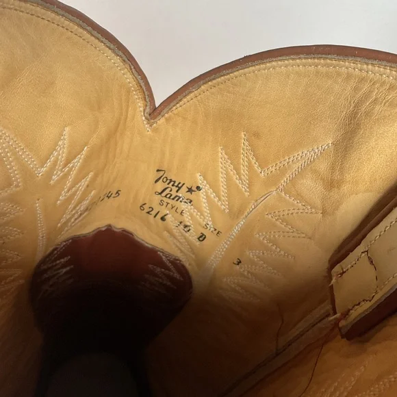 Vintage Tony Lama Urban Cowboy Boots | Teju Lizard Wingtip | Gold Label | 10 D - Picture 3 of 16